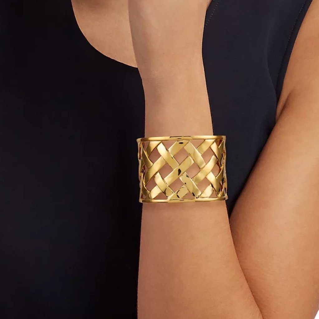 Kenneth Jay Lane-Basket Weave Cuff Bracelet